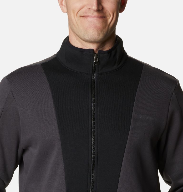 Men's Lodge Colourblock Half-Zip Pullover, Color: Black, Shark
