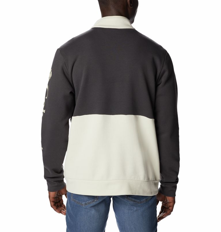 Columbia Lodge Colorblock Half Zip | 191 | L, Color: Chalk, Shark, Shark, image 2