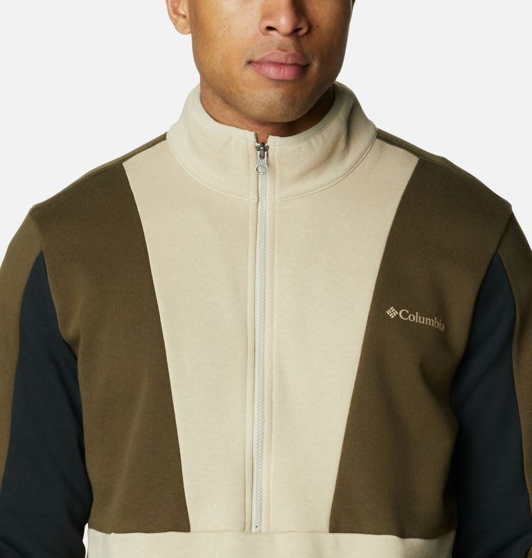 Lodge Colourblock Half-Zip Pullover für Männer, Color: Ancient Fossil, Olive Green, Black, image 4