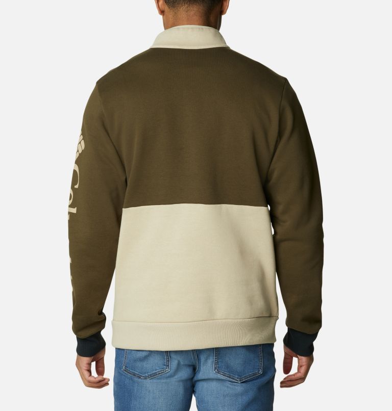 Lodge Colourblock Half-Zip Pullover für Männer, Color: Ancient Fossil, Olive Green, Black, image 2