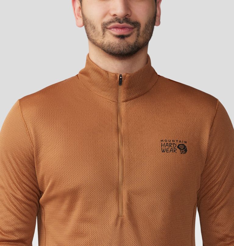 Men's AirMesh 1/2 Zip, Color: Copper Clay, image 4
