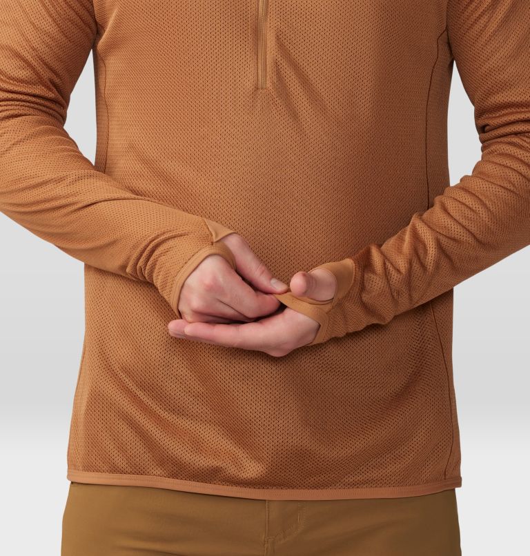 Men's AirMesh 1/2 Zip, Color: Copper Clay, image 5