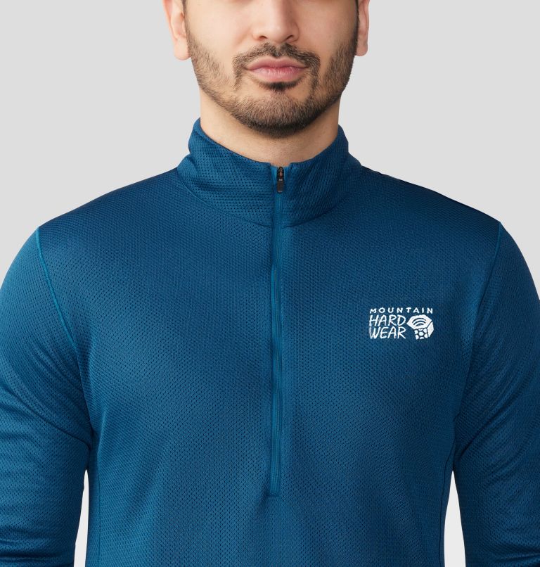 Men's AirMesh 1/2 Zip, Color: Dark Caspian, image 4