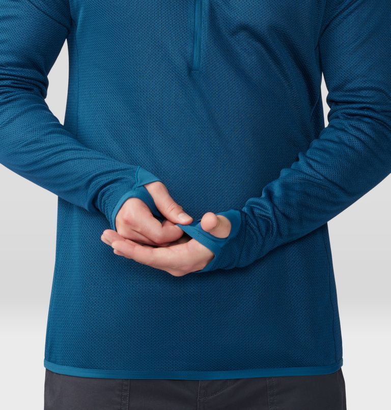 Men's AirMesh 1/2 Zip, Color: Dark Caspian, image 5