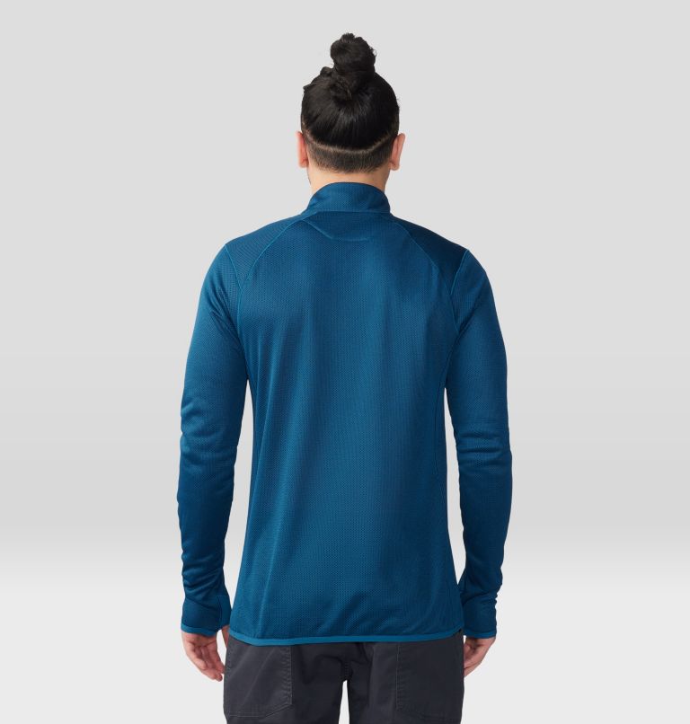 Men's AirMesh 1/2 Zip, Color: Dark Caspian, image 2