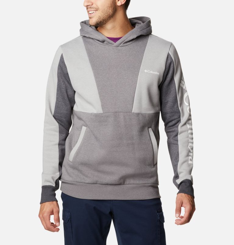 Thumbnail: Hoodie Color-Block Lodge Homme, Color: Columbia Grey Heather, City Grey Heather, image 1