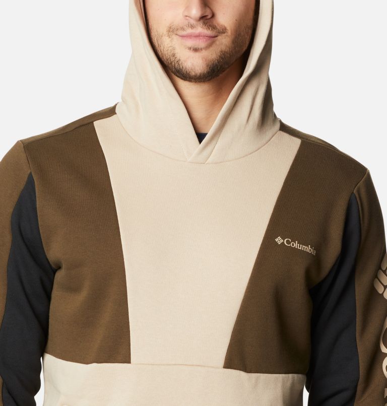 Men's Lodge Colourblock Hoodie, Color: Ancient Fossil, Olive Green, Black, image 4
