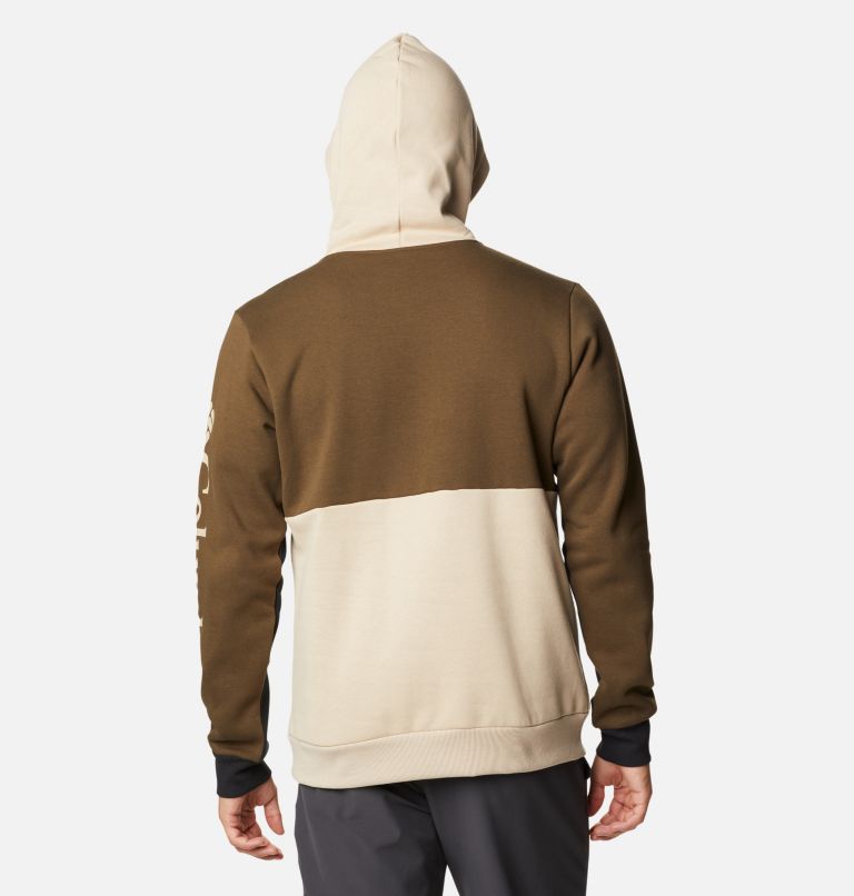 Men's Lodge Colourblock Hoodie, Color: Ancient Fossil, Olive Green, Black, image 2