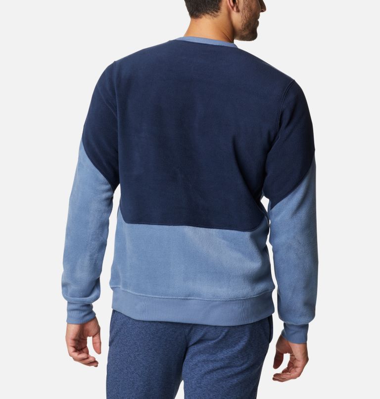 Thumbnail: Men's Lodge Fleece Crew Sweatshirt, Color: Bluestone, Collegiate Navy, image 2
