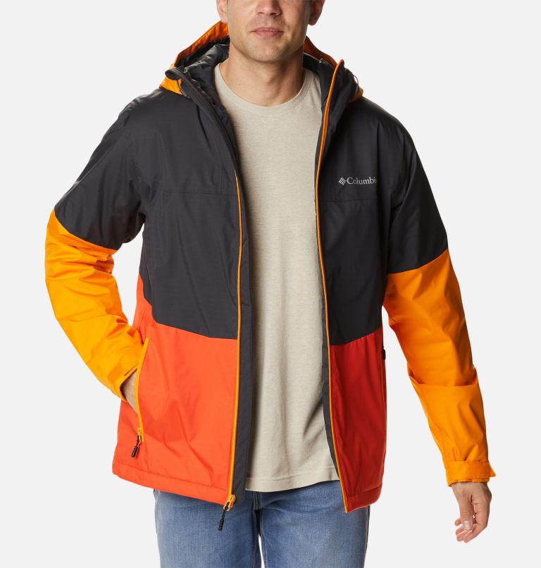 Men's Point Park Insulated Jacket, Color: Shark, Red Quartz, Flame Orange