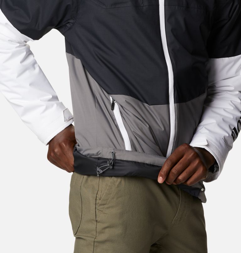 Thumbnail: Men's Point Park Insulated Jacket, Color: Black, City Grey, White, image 6