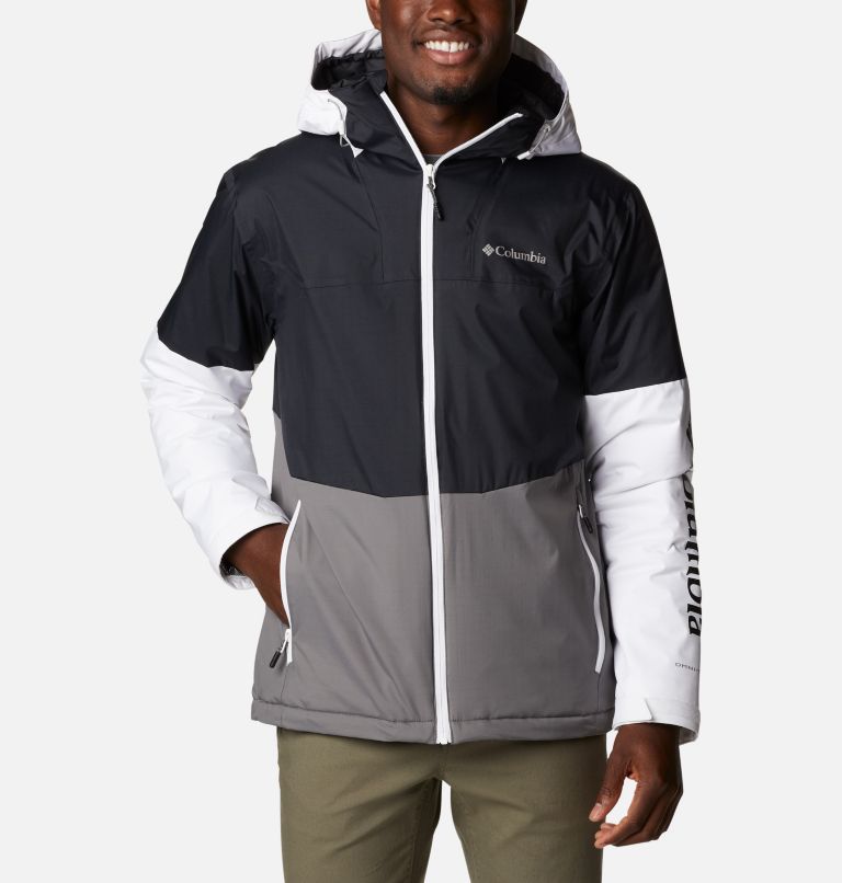 Thumbnail: Men's Point Park Insulated Jacket, Color: Black, City Grey, White, image 1