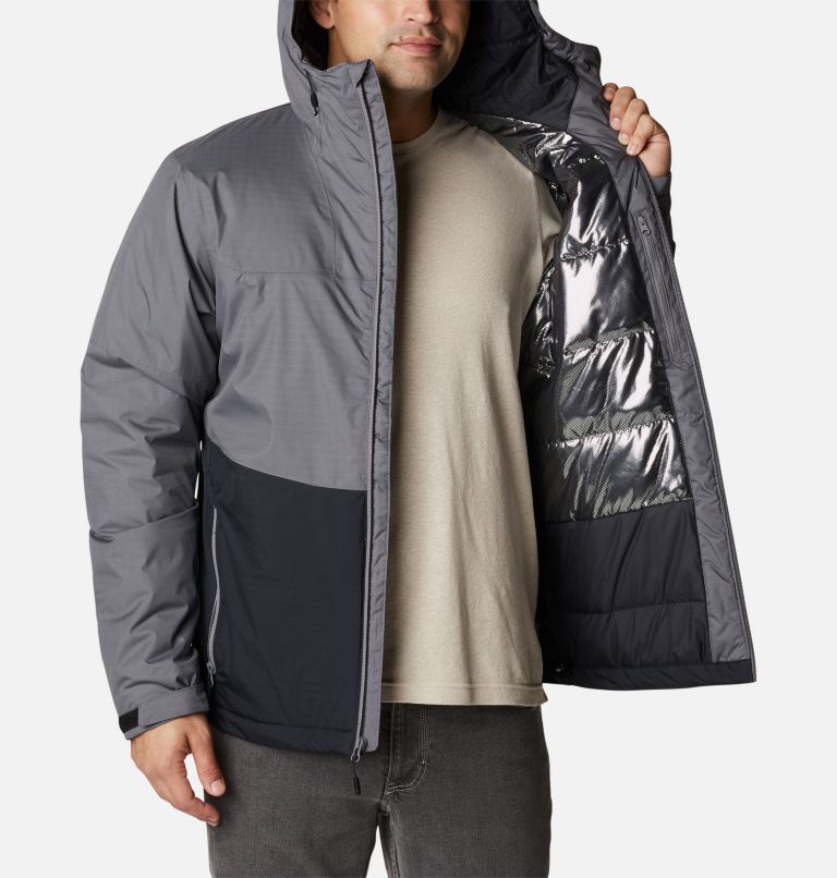 Men's Point Park Insulated Jacket, Color: City Grey, Black, image 5