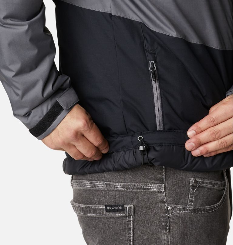 Thumbnail: Men's Point Park Insulated Jacket, Color: City Grey, Black, image 7