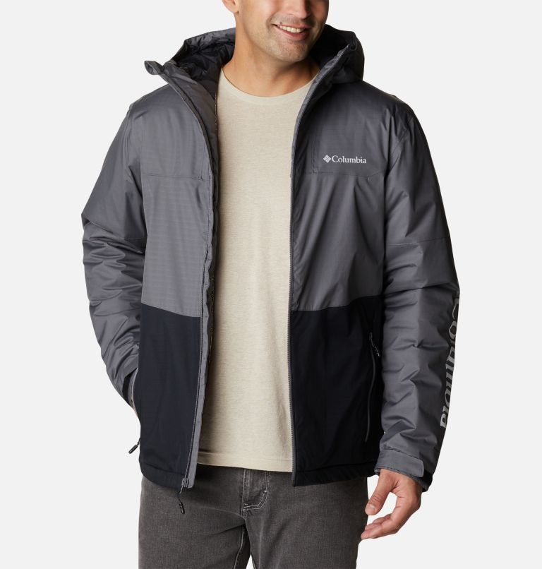 Men's Point Park Insulated Jacket, Color: City Grey, Black, image 8