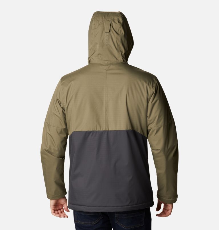 Men's Point Park Waterproof Insulated Jacket, Color: Stone Green, Shark, image 2