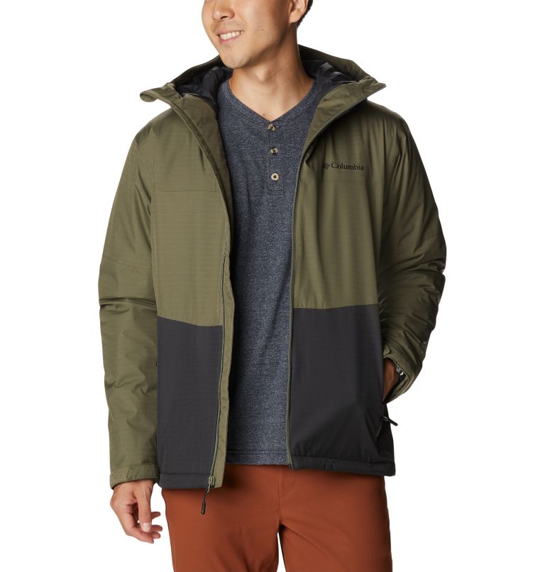 Men's Point Park Insulated Jacket, Color: Stone Green, Shark, image 7