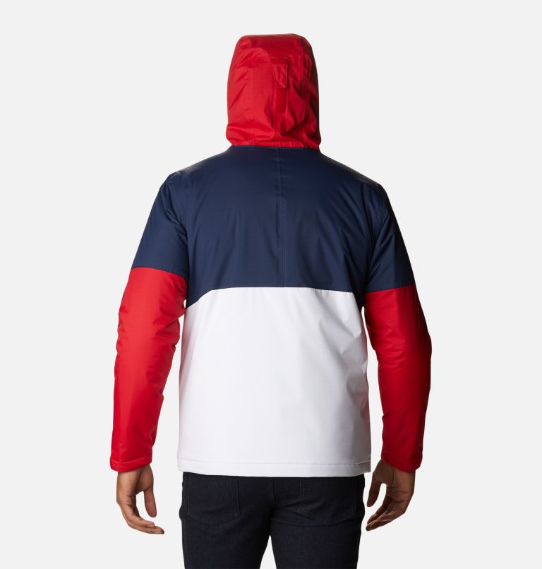 Men's Point Park Insulated Jacket, Color: Collegiate Navy, White, Mountain Red, image 2