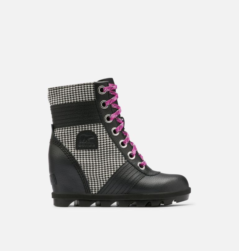 Thumbnail: YOUTH LEXIE WEDGE | 010 | 4, Color: Black, Bright Lavender, image 1