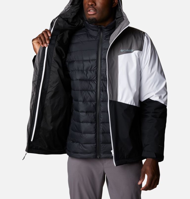 Men's Wallowa Park Waterproof 3-in-1 Interchange Jacket, Color: Black, City Grey, White, image 5