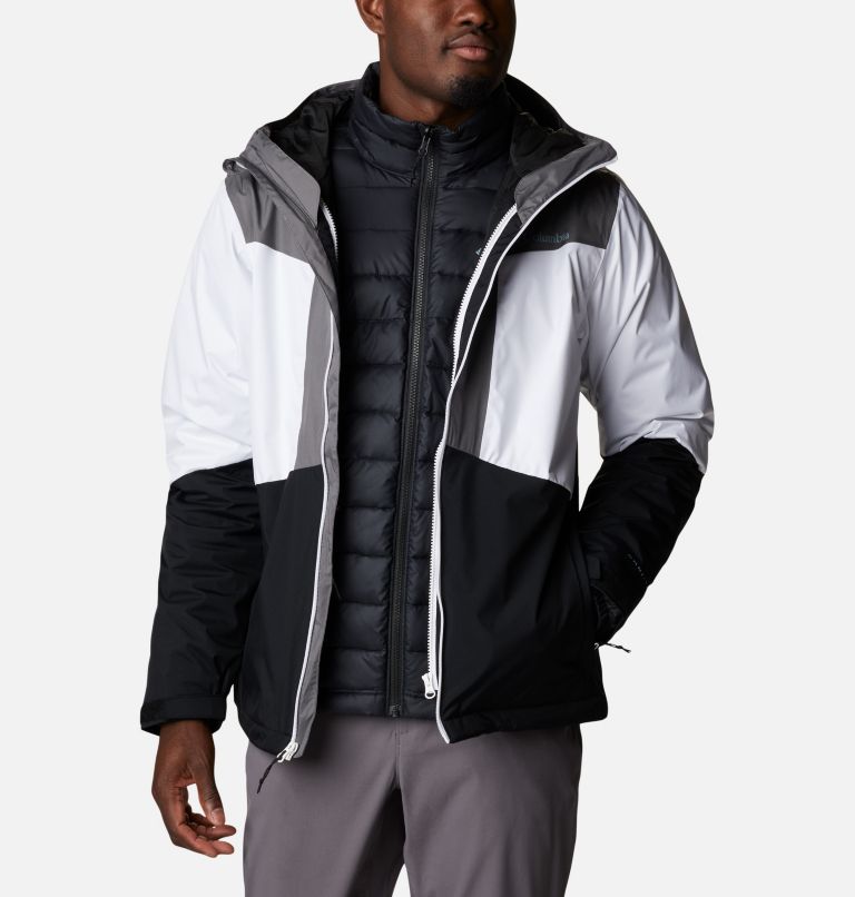 Men's Wallowa Park Waterproof 3-in-1 Interchange Jacket, Color: Black, City Grey, White, image 10
