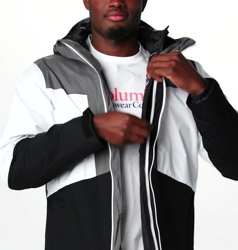 Men's Wallowa Park Waterproof 3-in-1 Interchange Jacket, Color: Black, City Grey, White