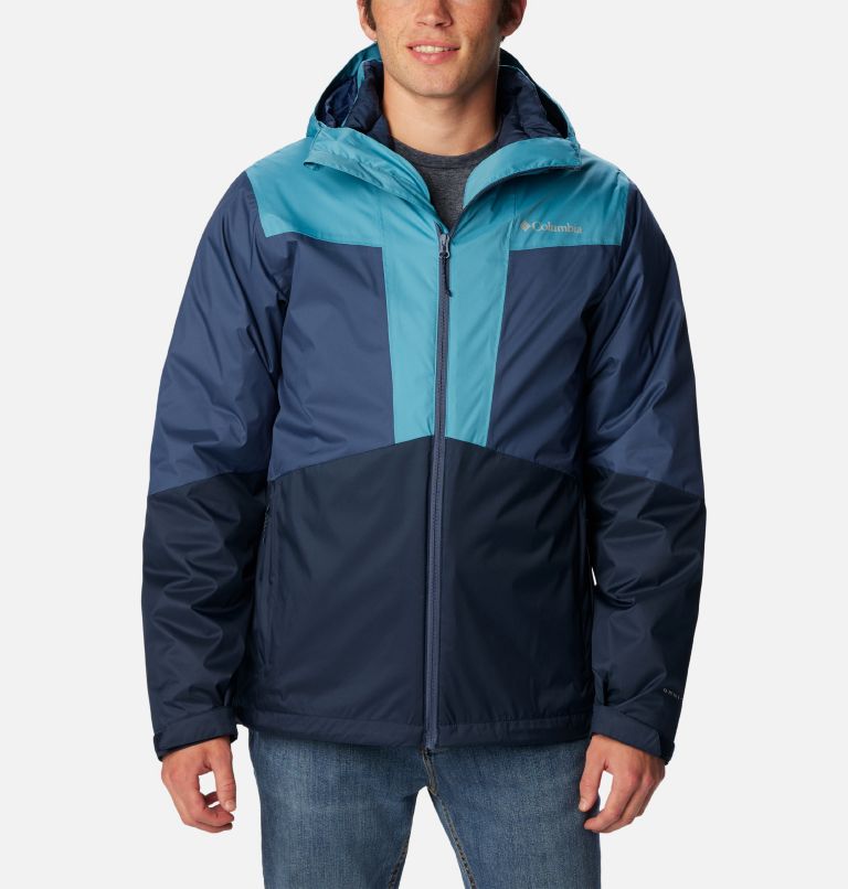 Men's Wallowa Park Interchange Jacket, Color: Collegiate Navy, Shasta, Dark Mountain, image 1