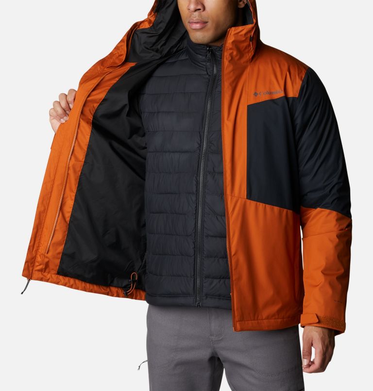 Men's Wallowa Park Interchange Jacket, Color: Warm Copper, Black, image 7
