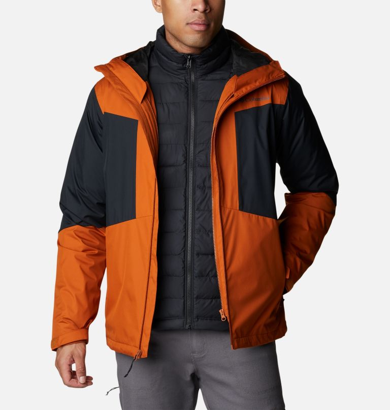 Thumbnail: Men's Wallowa Park Interchange Jacket, Color: Warm Copper, Black, image 11