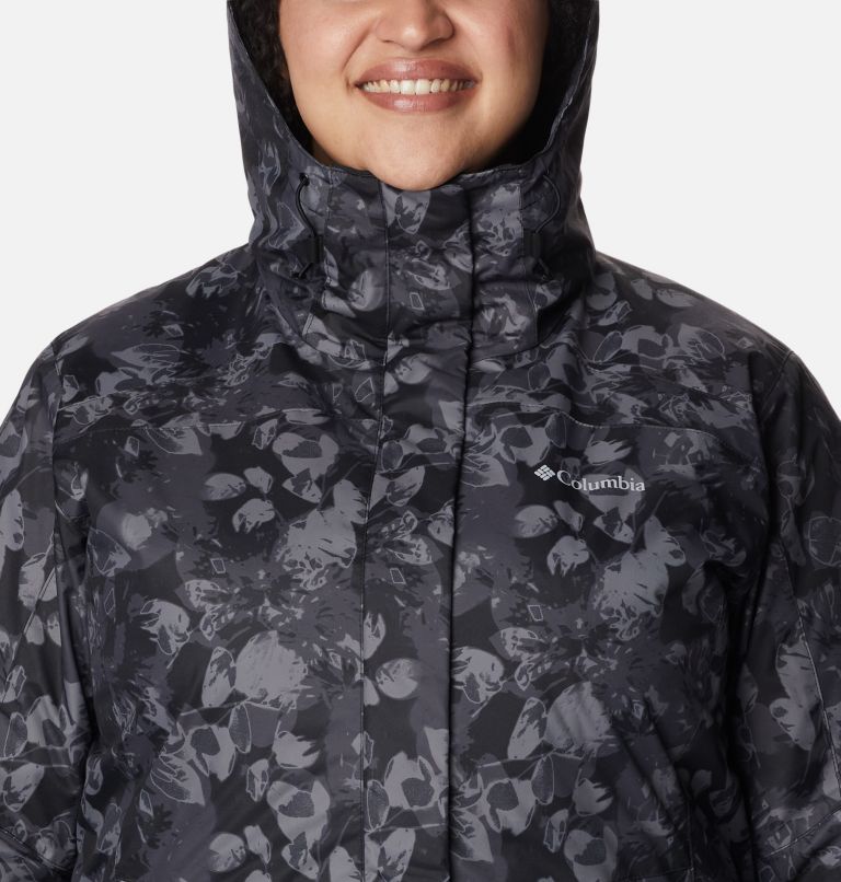 Women's Tunnel Falls Interchange Jacket - Plus Size, Color: Black Solarized Tonal Print, image 4