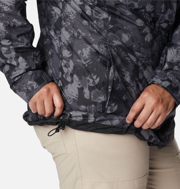 Thumbnail: Women's Tunnel Falls Interchange Jacket - Plus Size, Color: Black Solarized Tonal Print, image 6