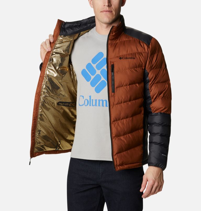 Men's Labyrinth Loop Omni-Heat Infinity Insulated Jacket, Color: Dark Amber, Black