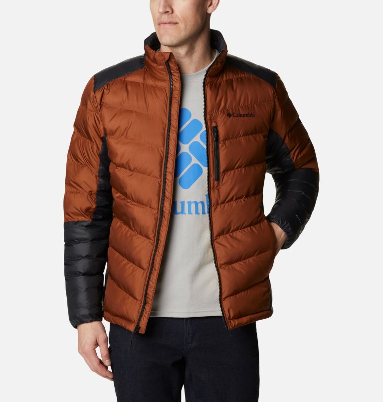 Thumbnail: Men's Labyrinth Loop Omni-Heat Infinity Insulated Jacket, Color: Dark Amber, Black, image 1