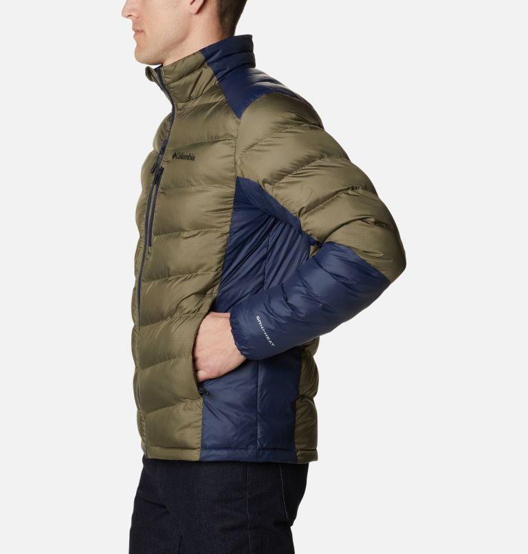 Men's Labyrinth Loop Omni-Heat Infinity Insulated Jacket, Color: Stone Green, Collegiate Navy, image 3
