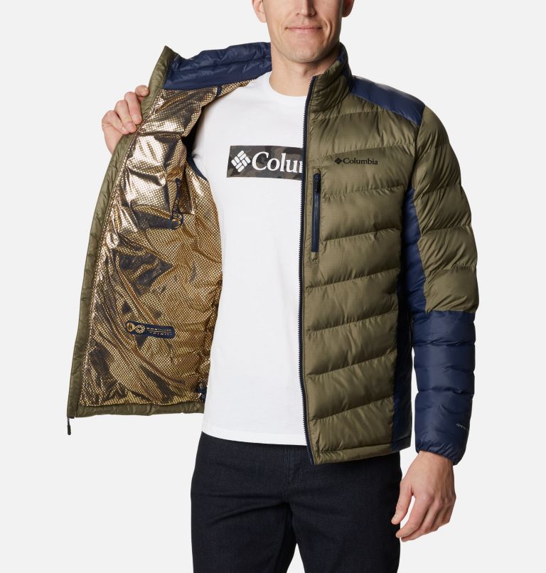 Men's Labyrinth Loop Omni-Heat Infinity Insulated Jacket, Color: Stone Green, Collegiate Navy