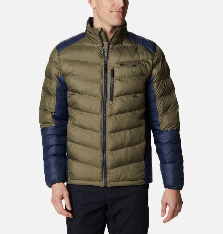 Men's Labyrinth Loop Omni-Heat Infinity Insulated Jacket, Color: Stone Green, Collegiate Navy, image 8