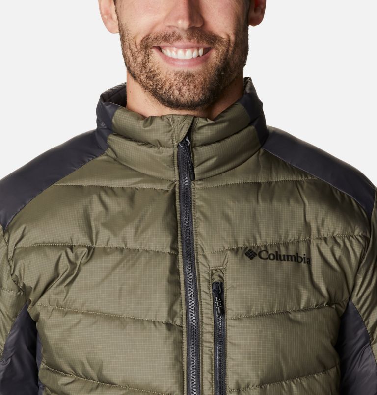 Men's Labyrinth Loop Insulated Jacket, Color: Stone Green, Shark, image 4