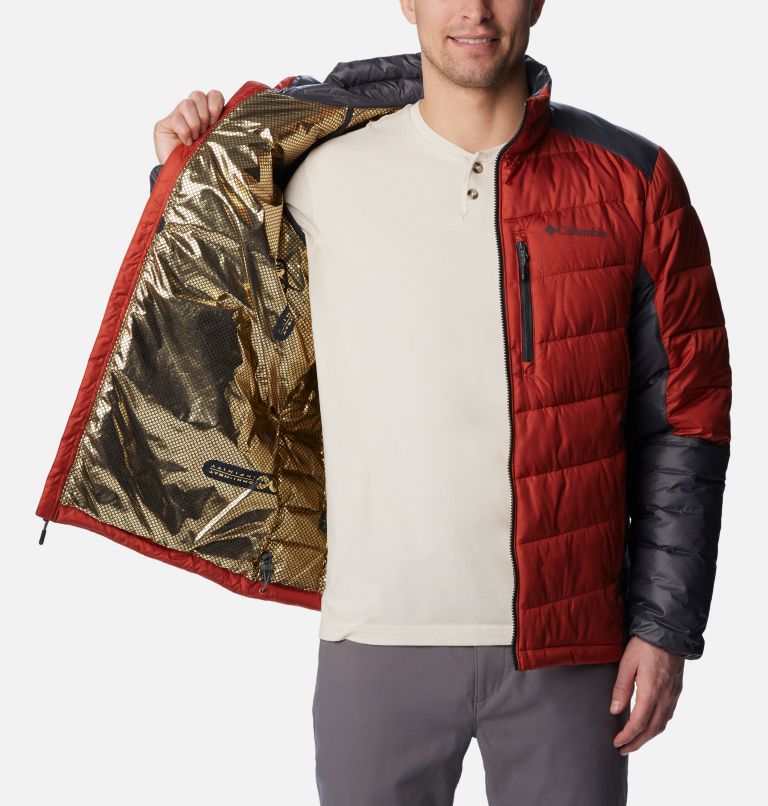 Men's Labyrinth Loop Insulated Jacket, Color: Warp Red, Shark, image 5