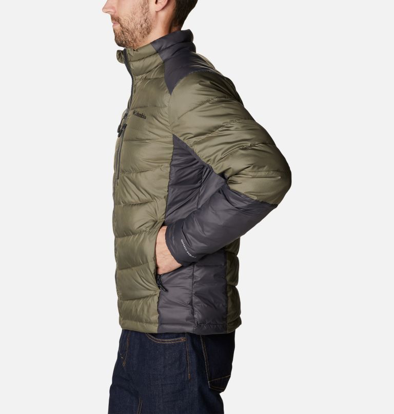 Men's Labyrinth Loop Insulated Jacket, Color: Stone Green, Shark, image 3