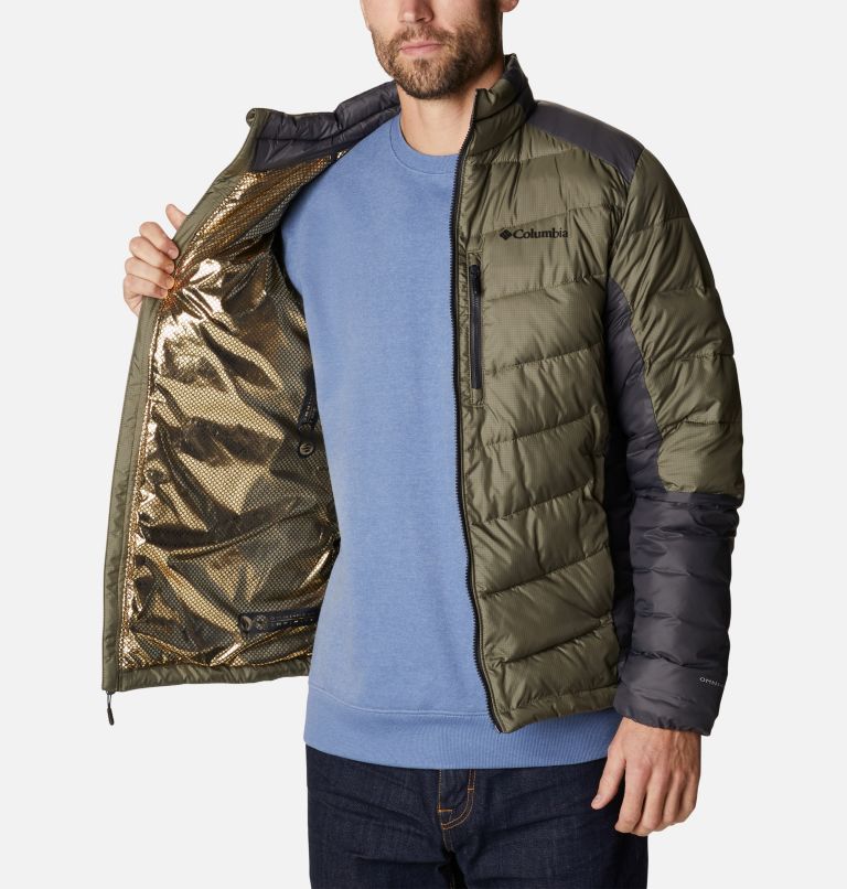 Men's Labyrinth Loop Insulated Jacket, Color: Stone Green, Shark, image 5