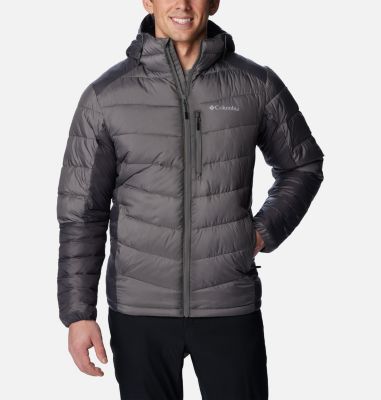 Men's Labyrinth Loop Insulated Hooded Jacket, Color: City Grey, Shark