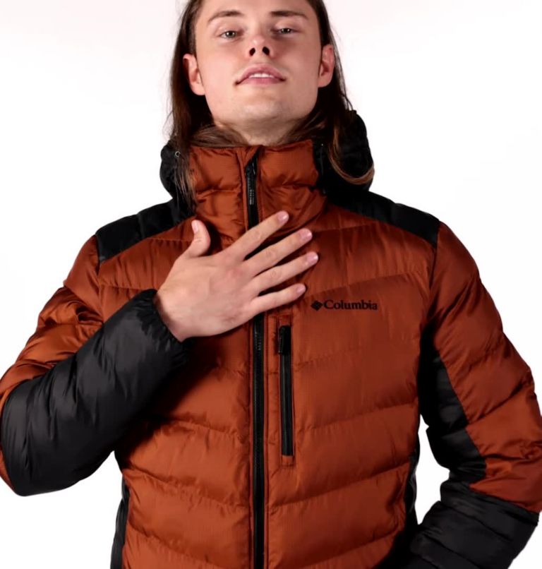 Men's Labyrinth Loop Omni-Heat Infinity Insulated Hooded Jacket, Color: Dark Amber, Black