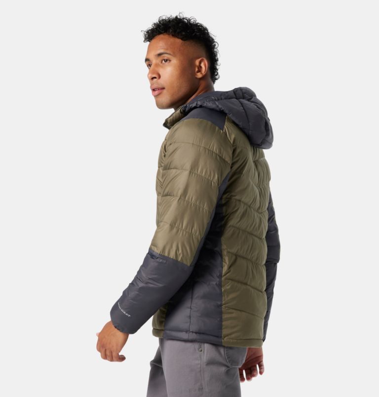 Thumbnail: Men's Labyrinth Loop Omni-Heat Infinity Insulated Hooded Jacket - Tall, Color: Stone Green, Shark, image 3