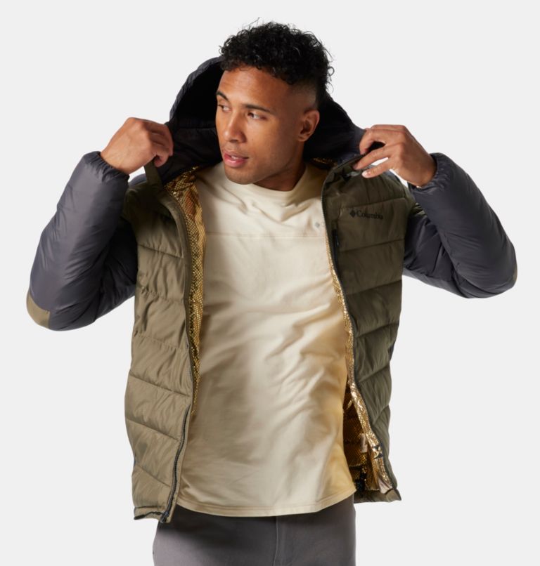 Thumbnail: Men's Labyrinth Loop Omni-Heat Infinity Insulated Hooded Jacket, Color: Stone Green, Shark, image 5