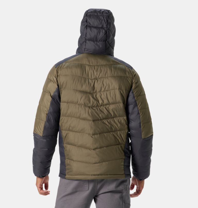 Men's Labyrinth Loop Insulated Hooded Jacket, Color: Stone Green, Shark, image 2