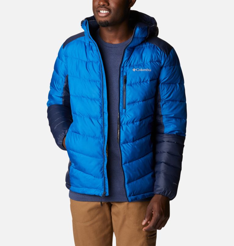 Labyrinth Loop Hooded Jacket | 432 | XL, Color: Bright Indigo, Collegiate Navy, image 8