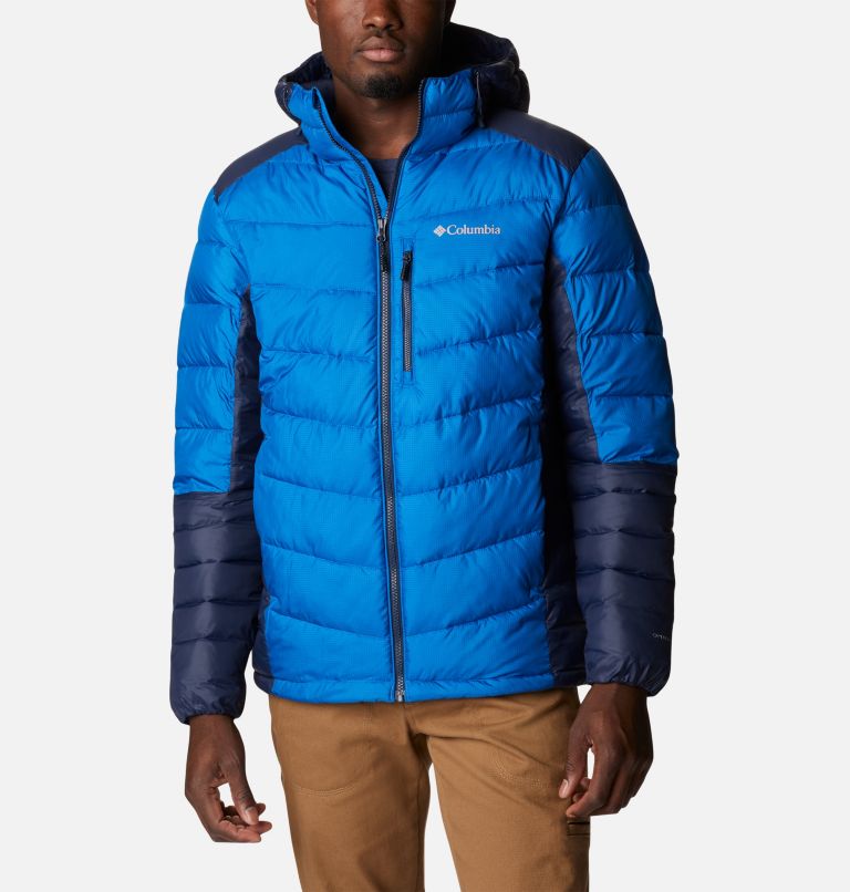 Men's Labyrinth Loop Omni-Heat Infinity Insulated Hooded Jacket, Color: Bright Indigo, Collegiate Navy, image 1