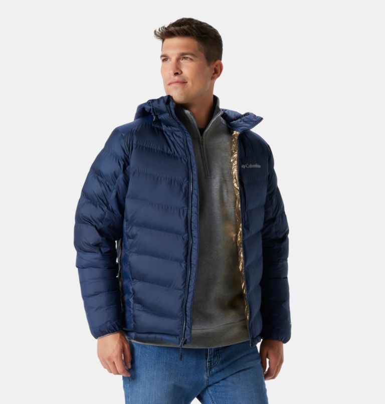 Men's Labyrinth Loop Insulated Hooded Jacket, Color: Collegiate Navy, image 5