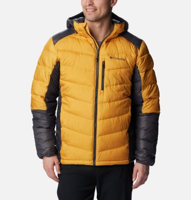 Men's Labyrinth Loop Insulated Hooded Jacket, Color: Raw Honey, Shark