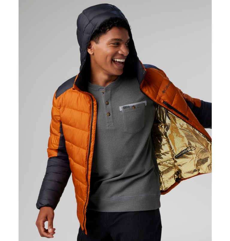 Thumbnail: Men's Labyrinth Loop Omni-Heat Infinity Insulated Hooded Jacket, Color: Warm Copper, Black, image 9
